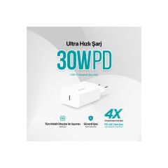 Ttec  2SCS26B SmartCharger PD 30W USB-C Seyahat Hızlı Şarj Aleti