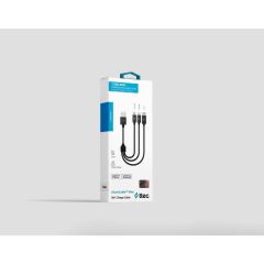 Ttec  2DK31 Alumicable Mini Trio 30cm Şarj Kablosu USB-A - USB-C / Lightning / Micro USB