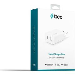 Ttec  2SCS24B SmartCharger Duo PD 32W Seyahat Hızlı Şarj Aleti USB-C + USB-A
