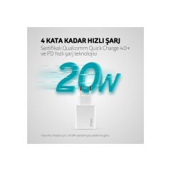 Ttec  2SCS22B SmartCharger PD 20W Seyahat Hızlı Şarj Aleti