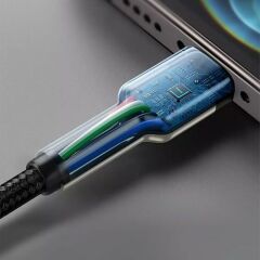 Baseus CATLJK-A01 Cafule Metal 20W 1 Metre Type-C to Lightning Kablo Siyah