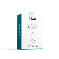 Ttec 2SCS20CB Smartcharger Seyahat Şarj Aleti 2.1A + Type-C Kablo Beyaz