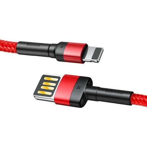Baseus CALKLF-G09 Cafule 2.4 A Lightning 1 Metre Şarj Kablosu Kırmızı