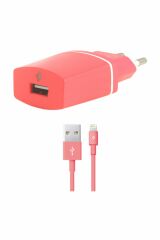 Ttec 2SCC2001P Compact Serisi Apple iPhone Lightning Kablolu 1A Seyahat Şarj Cihazı Pembe