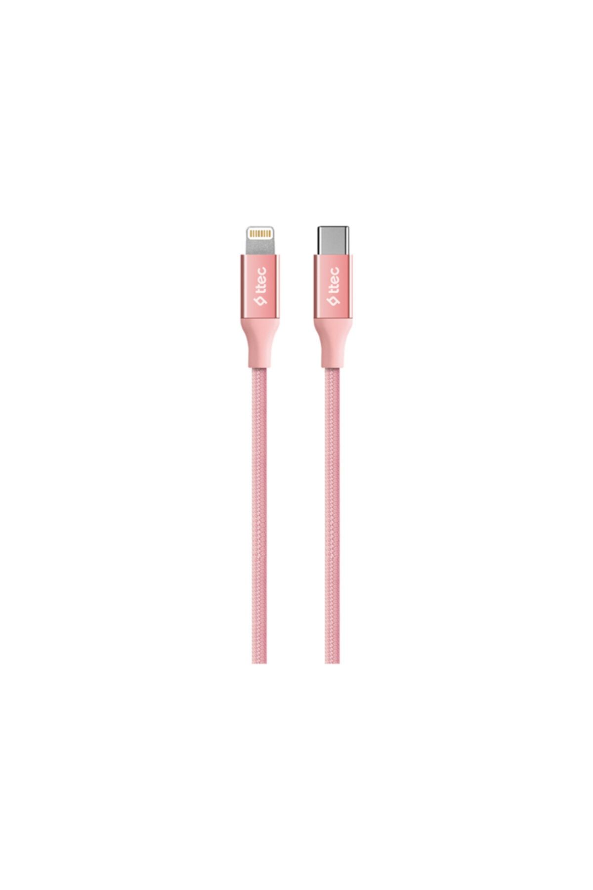 Ttec 2DK41RA AlumiCable USB-C - Lightning Hızlı Şarj Kablosu 150 cm Rose Altın