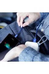 Baseus CAMYW-B13 Yiven Micro USB 1.5 Metre Şarj Kablosu Mavi