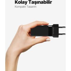 Ttec 2SCG03S SmartCharger Trio GAN 65W 2 USB-C+USB-A PD Seyahat Hızlı Şarj Aleti