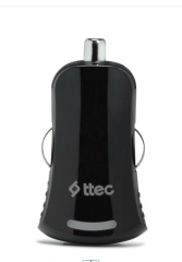 Ttec 2CKM01 Quantum MFi iPhone Lightning Kablolu 1A Araç Şarj Cihazı Siyah