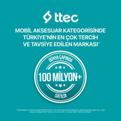 Ttec 2DK45B USB-C - USB-C 200cm 65W PD/QC Hızlı Şarj/Data Kablosu Beyaz