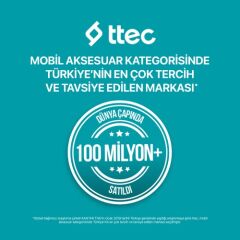 Ttec 2DK45B USB-C - USB-C 200cm 65W PD/QC Hızlı Şarj/Data Kablosu Beyaz