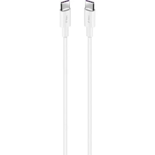 Ttec 2DK47B USB-C - USB-C 30cm 65W PD/QC Hızlı Şarj/Data Kablosu Beyaz
