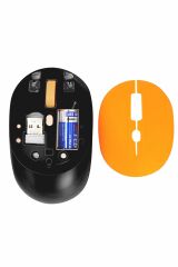 HP M231 V5.0 Bluetooth & Wireless 2,4ghz Sessiz Kablosuz Mouse Siyah-Turuncu Pc Laptop Tv Mac Uyumlu