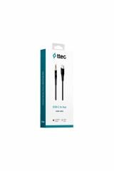 Ttec 2AK03 Aux - USB-C Ses Kablosu 100 cm Siyah