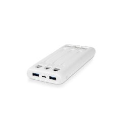Ttec 2BB202B PowerSlim Trio LCD 10.000mAh PD 22,5W Dahili Kablolu Taşınabilir Şarj Aleti / Powerbank