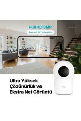 Ttec 2AGK04 Wizi Pro 2 Full HD 360° Tak Çalıştır Wi-Fi Akıllı Kamera