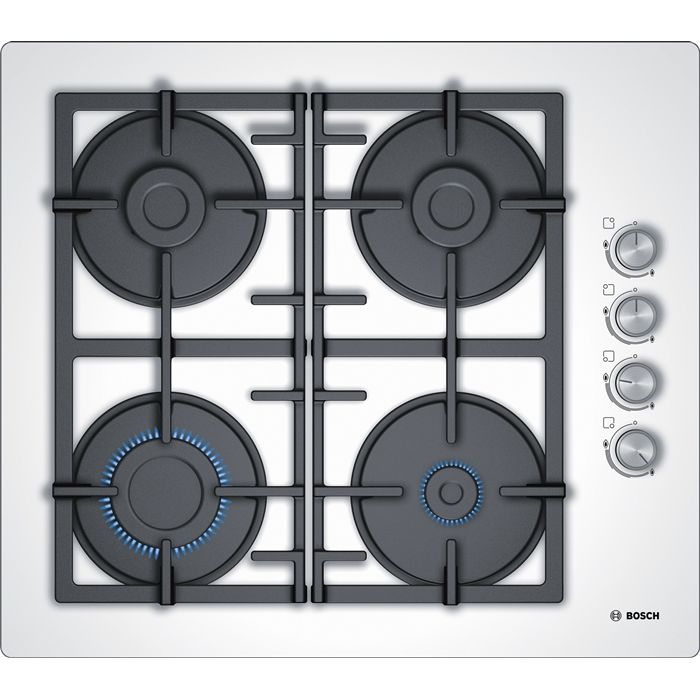 Bosch POP6C2O900 Doğalgazlı Beyaz Cam Ankastre Ocak