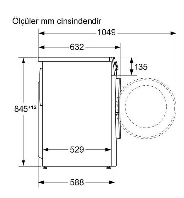 Bosch WGA142X1TR 1200 Devir 9 kg Çamaşır Makinesi