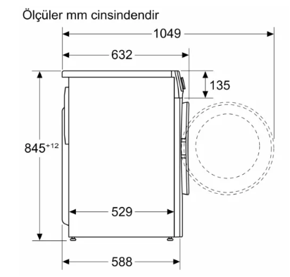 Bosch WGA244A0TR 9 kg 1400 Devir Çamaşır Makinesi