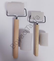 Rulo Fırça Set( Ahşap Saplı - Yedekli)