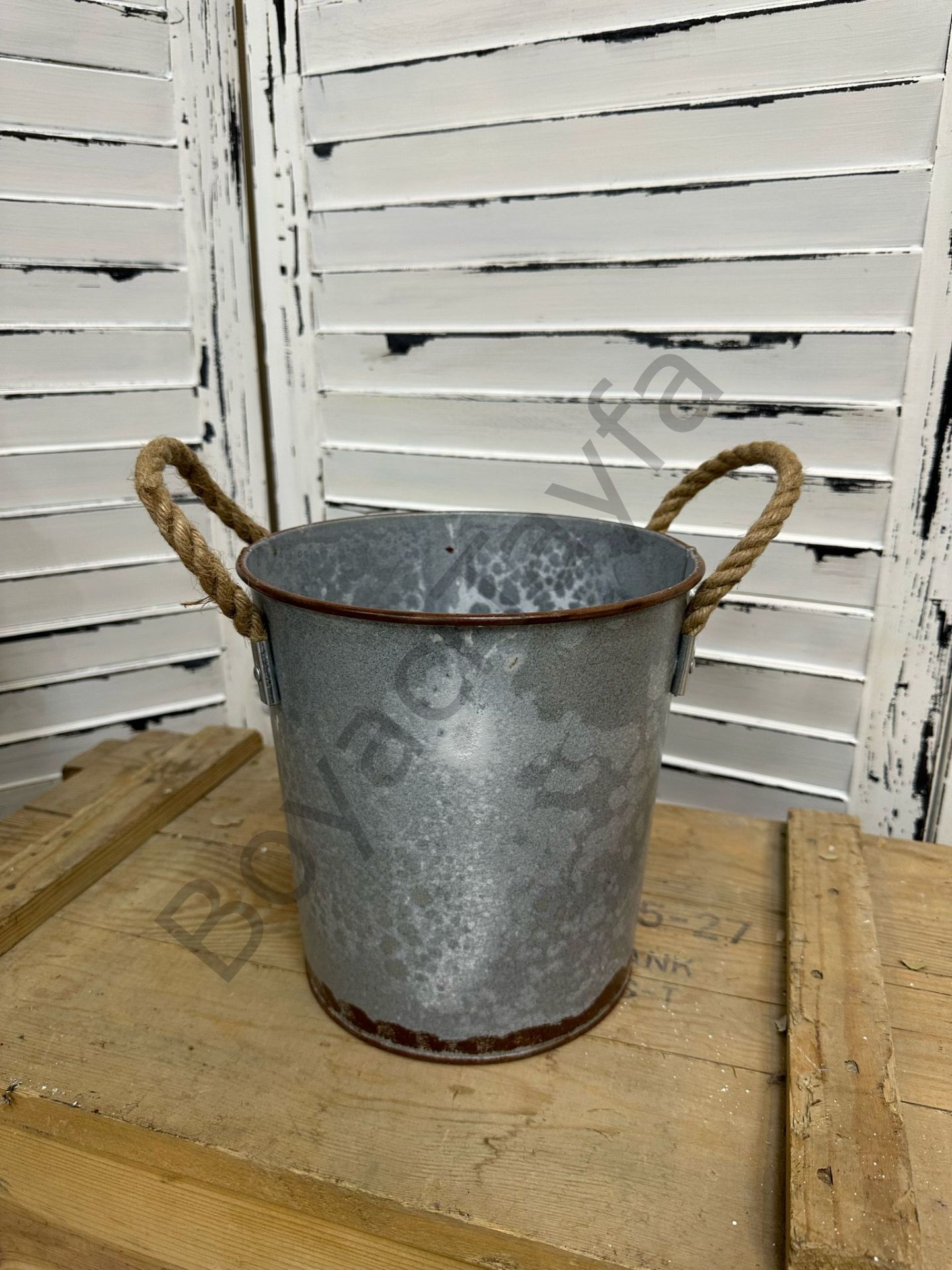 Halatlı Vintage Kova
