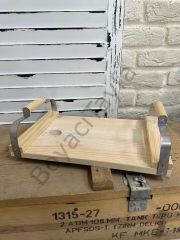 Metal Saplı Masif Tepsi