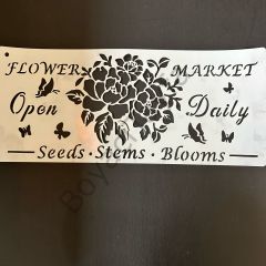 Stencil flower market
