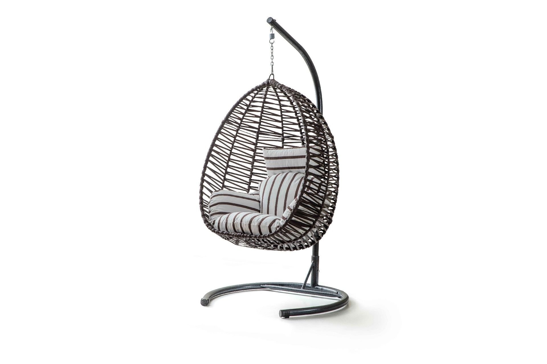 Clas Swing Salıncak Kahve Rattan Zebra Kahve Kumaş