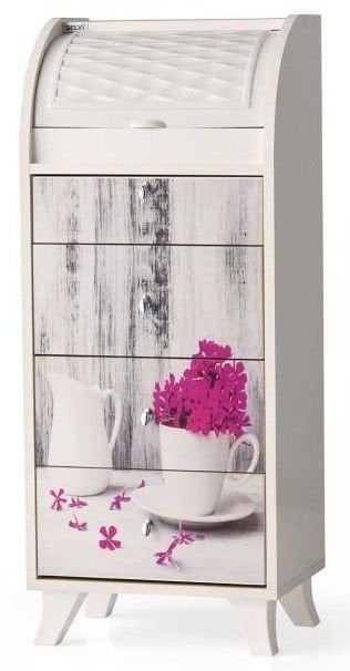 Lucas Mutfak Dolabı, Beyaz, Çiçekli, 022