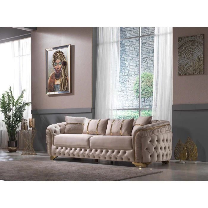 Chesterfield 3'Lü Sabit Kanepe