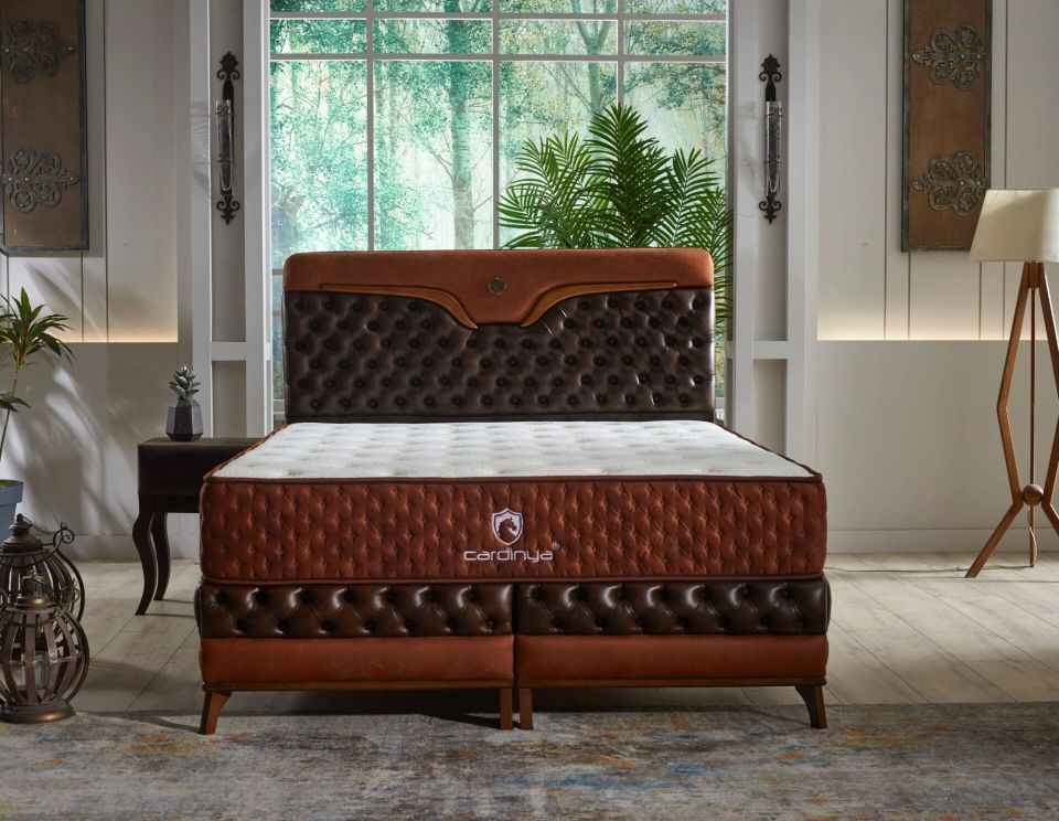 Döşemeli Yatak Chesterfield Armony 160*200, Bej