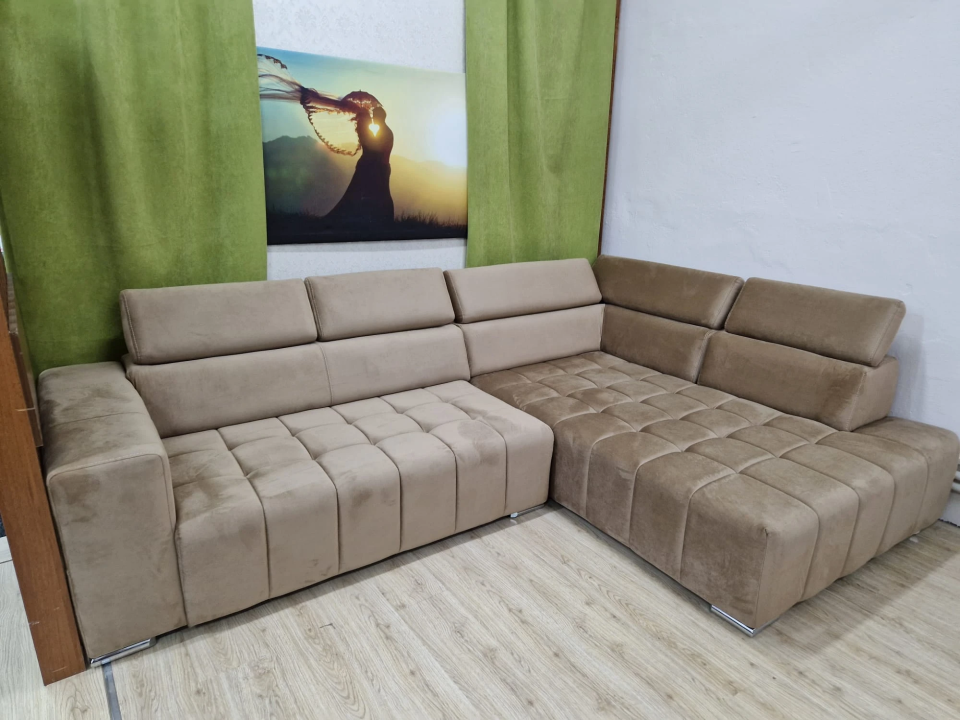 Ayarlanabilir Focus Koltuk Başlıklarına Sahip Modern Sabit Köşe