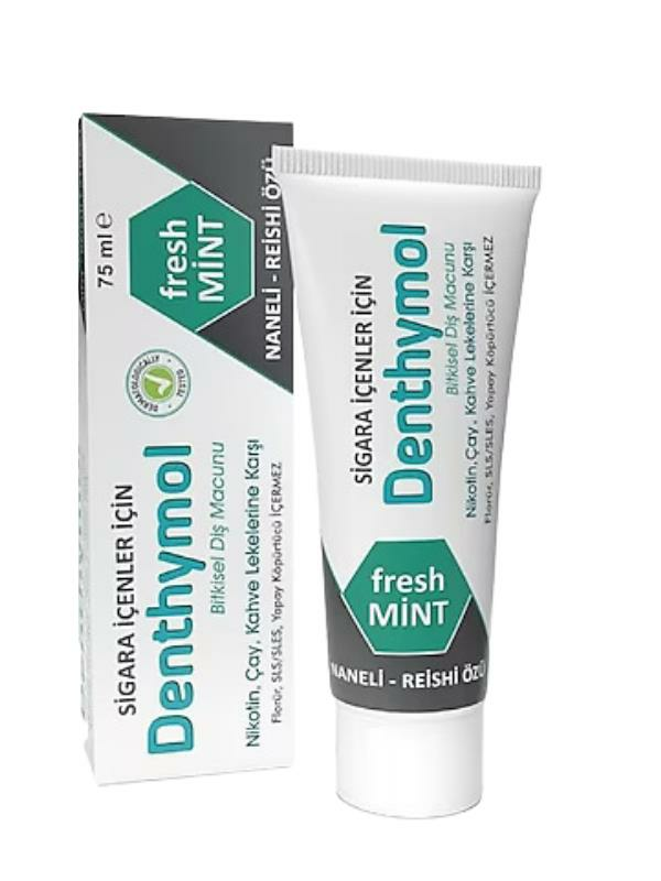 Denthymol Fresh Mint Sigara Içenler Için Bitkisel Dis Macunu 75 ml