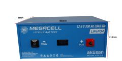 Megacell 12.8V 300Ah LiFePO4 Lityum Demir Fosfat Akü