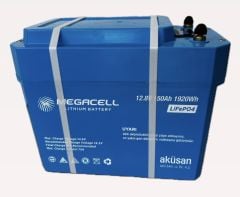 Megacell 12.8V 150Ah LiFePO4 Lityum Demir Fosfat Akü - (ABS Kasa) - Yeni