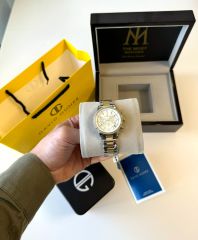 DAVID GUNER DG-8301LA-D1 Gold Gümüş Renk Çelik Kadın Kol Saati Modeli