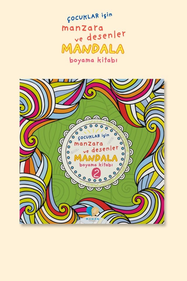 Çocuklar için Manzara ve Desenler Mandala Kitabı 2