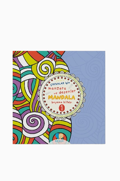 Çocuklar için Manzara ve Desenler Mandala Kitabı 1