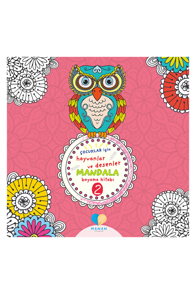 Çocuklar için Hayvanlar ve Desenler Mandala Kitabı 2