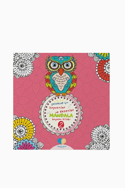 Çocuklar için Hayvanlar ve Desenler Mandala Kitabı 2