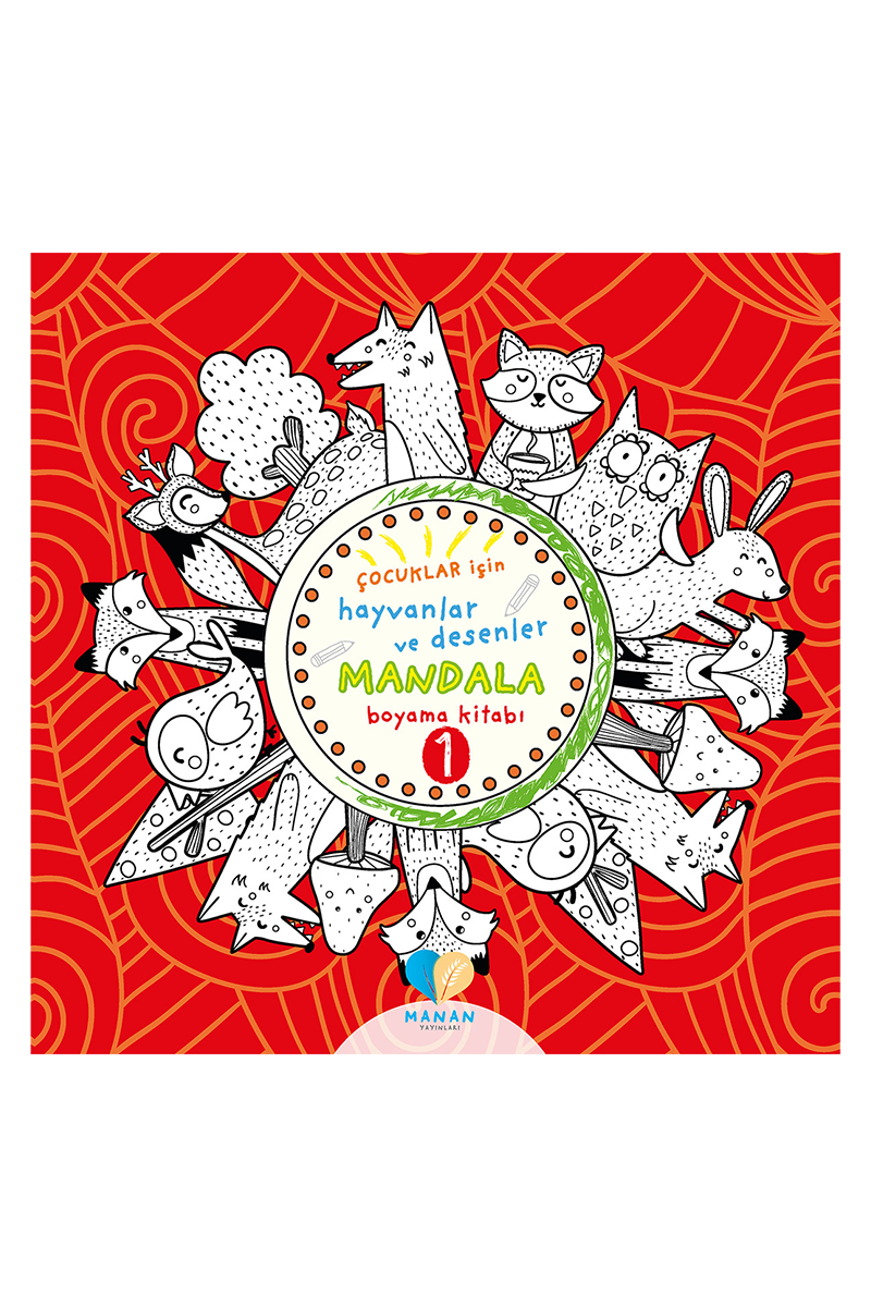 Çocuklar için Hayvanlar ve Desenler Mandala Kitabı 1
