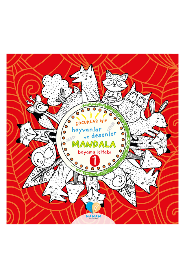 Çocuklar için Hayvanlar ve Desenler Mandala Kitabı 1
