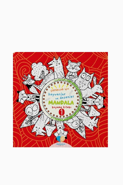 Çocuklar için Hayvanlar ve Desenler Mandala Kitabı 1