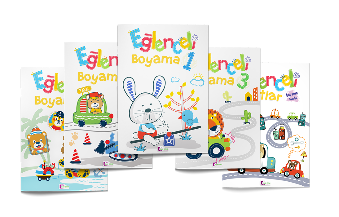 Mor Elma Yayıncılık Eğlenceli Boyama Kitabı 5 Adet