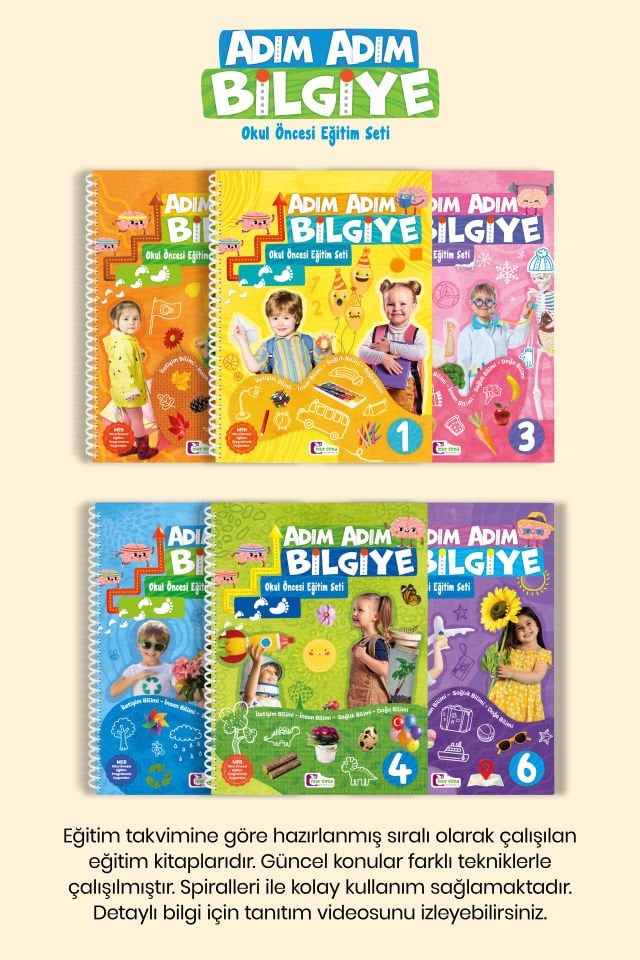 Adım Adım Bilgiye  5 Yaş (60+) Ay Okul Öncesi Eğitim Seti
