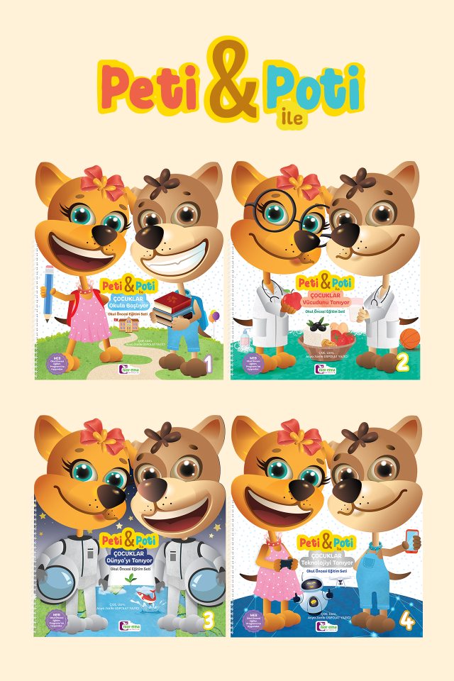 Peti & Poti 3 Yaş (36+) Ay Okul Öncesi Eğitim Seti