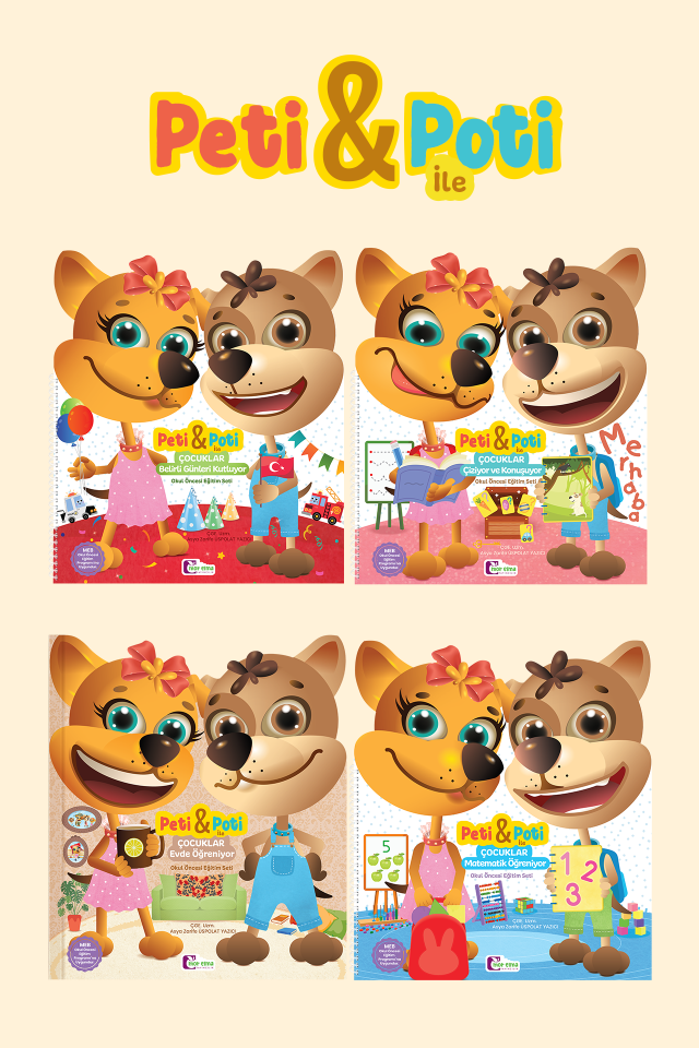 Peti & Poti 3 Yaş (36+) Ay Okul Öncesi Eğitim Seti