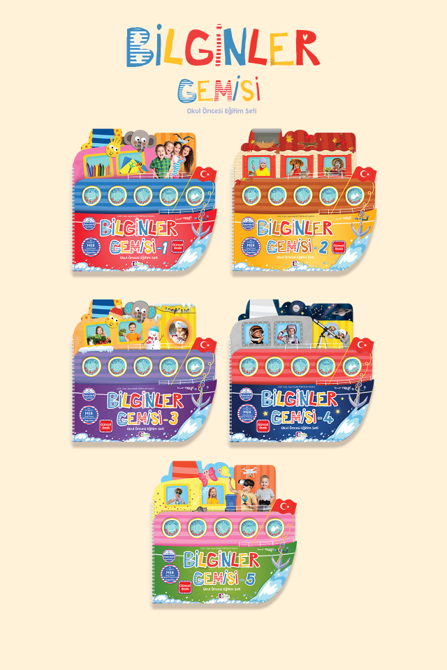 Özel Kesim Bilginler Gemisi 5 Yaş (60+) Ay Okul Öncesi Eğitim Seti