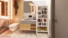 Firan %100 Mdf 6 Raflı Çok Amaçlı Mutfak Banyo Ayakkabılık Dolabı 60 cm