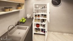 Bern Mdf 6 Raflı Çok Amaçlı Mutfak Banyo Ayakkabılık Dolabı 70 Cm