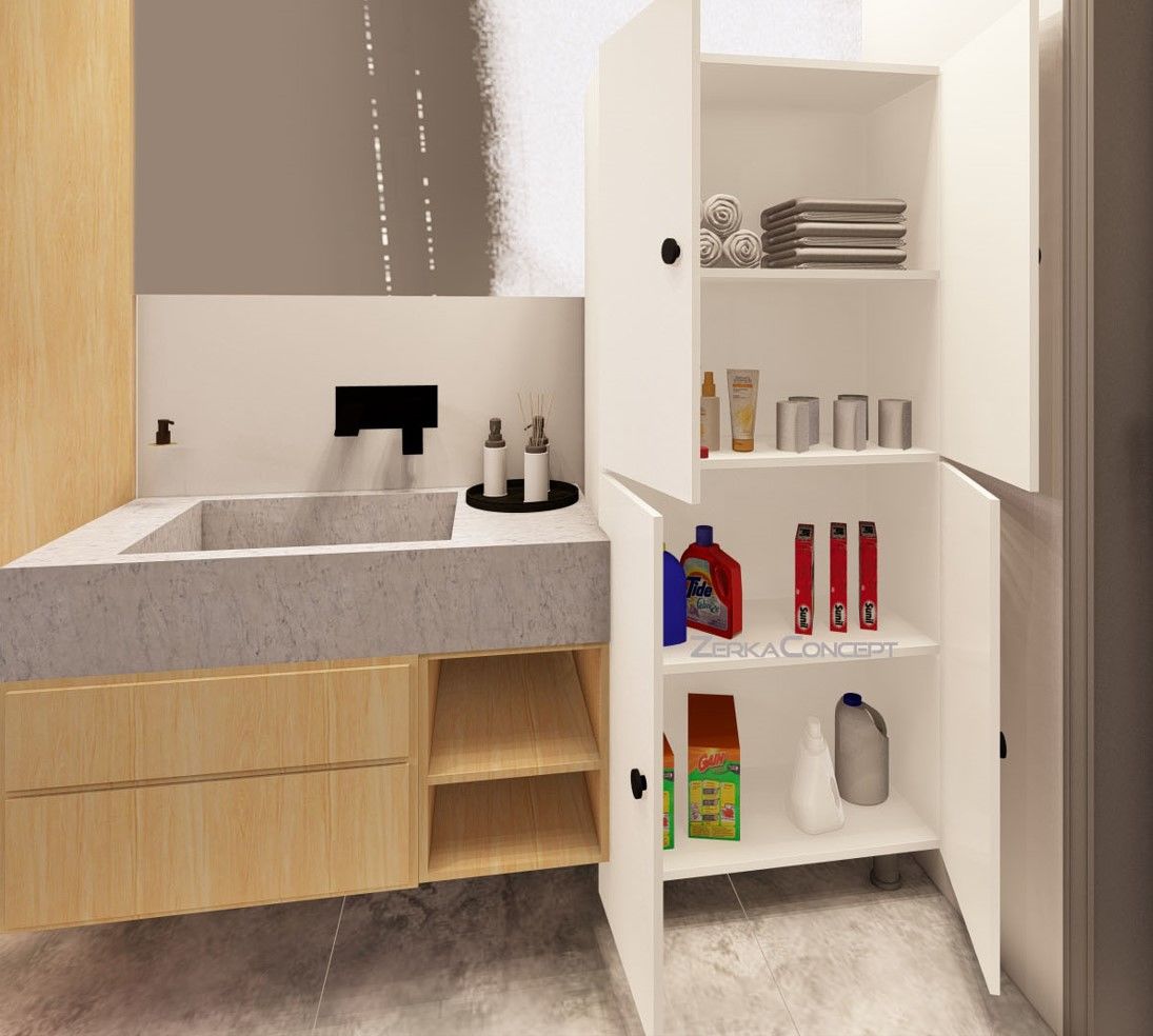 Minto Mdf 4 Raflı Çok Amaçlı Mutfak Banyo Ayakkabılık Dolap 50cm